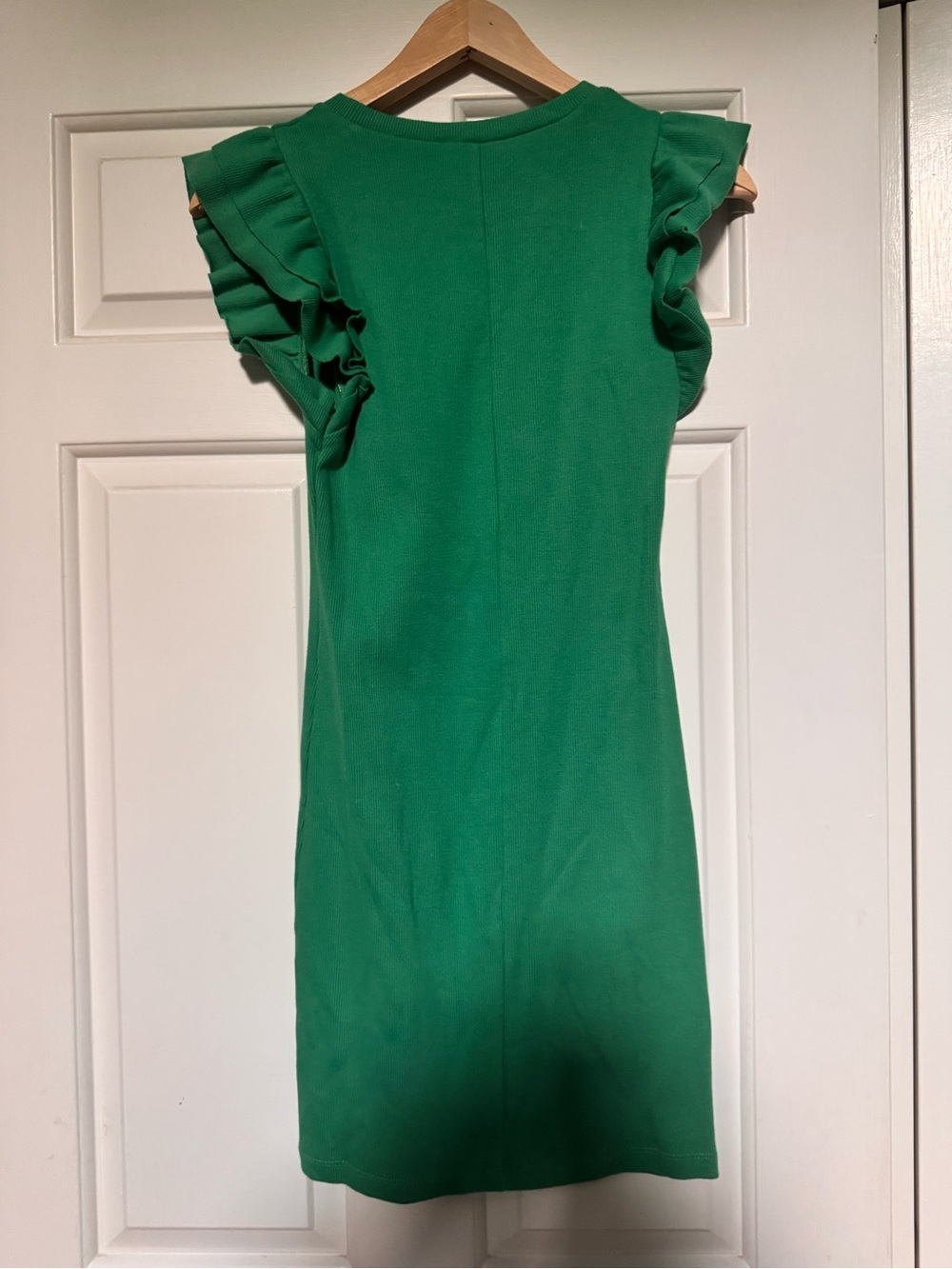Zara Green Ruffle Sleeve Casual Dress - Picture 2 of 3